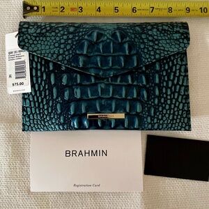 Brahmin Verdigris Slim Envelope Clutch